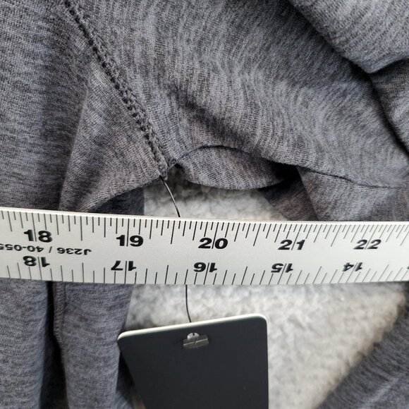 90 Degree By Reflex Cropped Long Sleeve Quarter Zip Heathered Night  Sz L New - Picture 3 of 6